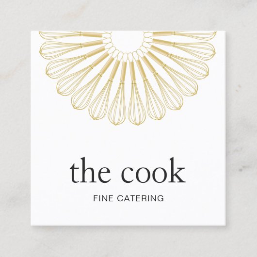 Chef-Logo catering whiskycatering Vierkante Visitekaartje (Voorkant)