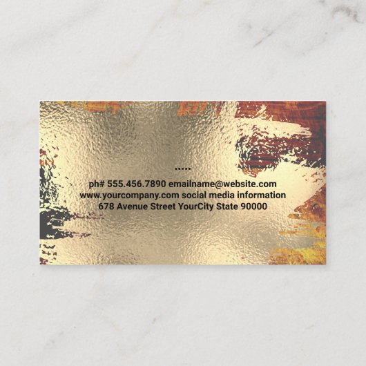 Chef Logo | Gold Foil | Silverware Logo Visitekaartje (Achterkant)