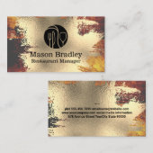 Chef Logo | Gold Foil | Silverware Logo Visitekaartje (Voorkant / Achterkant)