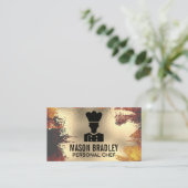 Chef-Logo | goudfolie Visitekaartje (Staand voorkant)