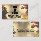 Chef-Logo | goudfolie Visitekaartje (Voorkant / Achterkant)