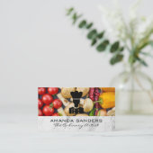 Chef-Logo | Groenten en specerijen Visitekaartje (Staand voorkant)