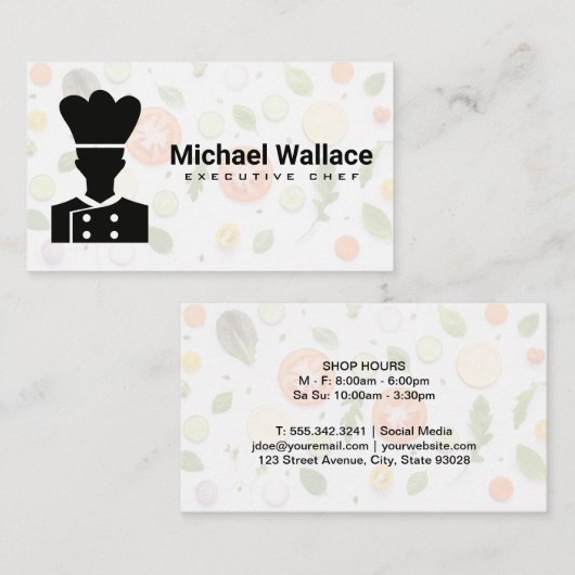 Chef Logo | Groenten Visitekaartje (Voorkant / Achterkant)