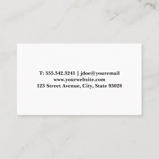 Chef-Logo | Kookingrediënten Visitekaartje (Achterkant)