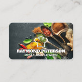 Chef-Logo | Kruiden Kruiden Ingrediënten Visitekaartje (Voorkant)