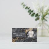 Chef Logo | Marmer | Catering Visitekaartje (Staand voorkant)