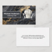 Chef Logo | Marmer | Catering Visitekaartje (Voorkant / Achterkant)