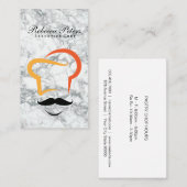 Chef Logo | Marmer | Culinair Visitekaartje (Voorkant / Achterkant)