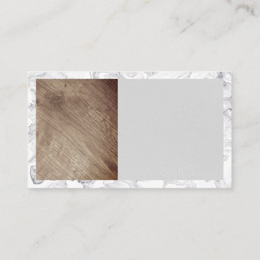 Chef Logo | Marmeren Rand Visitekaartje (Achterkant)