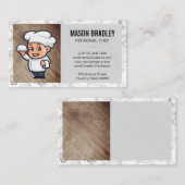 Chef Logo | Marmeren Rand Visitekaartje (Voorkant / Achterkant)
