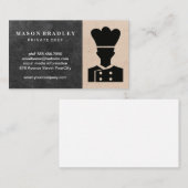 Chef Logo | Restaurant Eigenaar Visitekaartje (Voorkant / Achterkant)