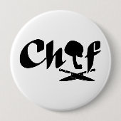 Chef Logo Ronde Button 4,0 Cm (Voorkant)