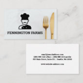 Chef Logo | Silverware Visitekaartje (Voorkant / Achterkant)
