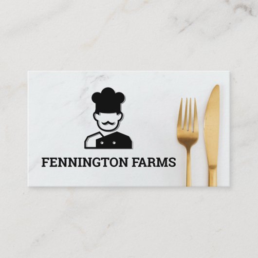 Chef Logo | Silverware Visitekaartje (Voorkant)