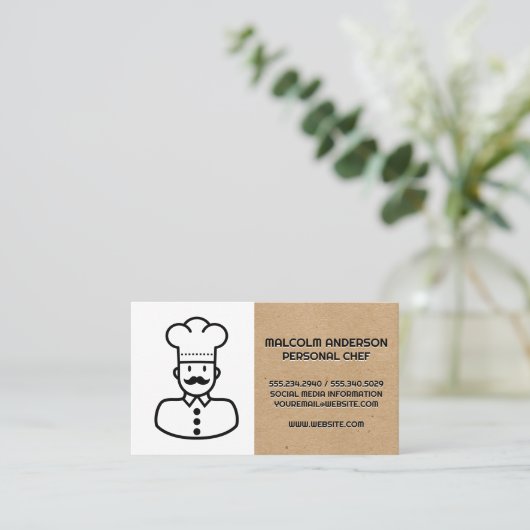 Chef Logo Visitekaartje (Staand voorkant)