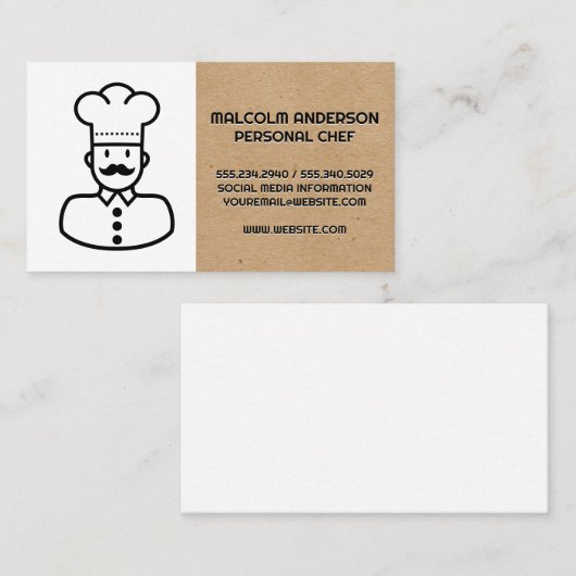 Chef Logo Visitekaartje (Voorkant / Achterkant)