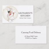 Chef-Logo voor kaas, catering, restaurant Visitekaartje (Voorkant / Achterkant)