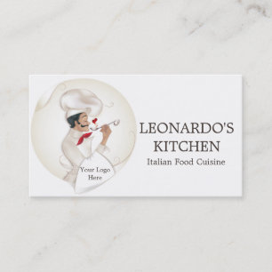 Chef-Logo voor kaas, catering, restaurant Visitekaartje