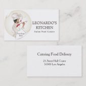 Chef-Logo voor kaas, catering, restaurant Visitekaartje (Voorkant / Achterkant)