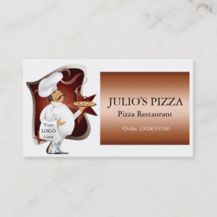 Chef Logo voor restaurants van Pizza Visitekaartje