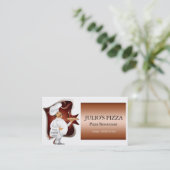 Chef Logo voor restaurants van Pizza Visitekaartje (Staand voorkant)
