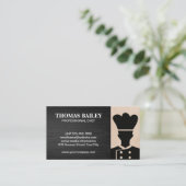 Chef Logo | Zakelijke kaart van restaurant eigenaa Visitekaartje (Staand voorkant)