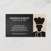 Chef Logo | Zakelijke kaart van restaurant eigenaa Visitekaartje (Voorkant)