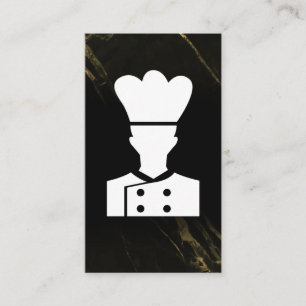 Chef Logo   Zwarte Marmer Visitekaartje