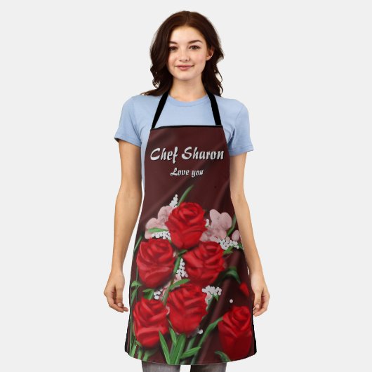 Chef Love You All-Over Print Schort (Gedragen)