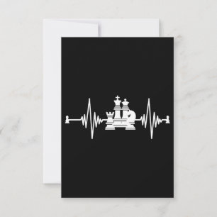 Chef Lover Heartbeat Chess T-Shirt Kaart