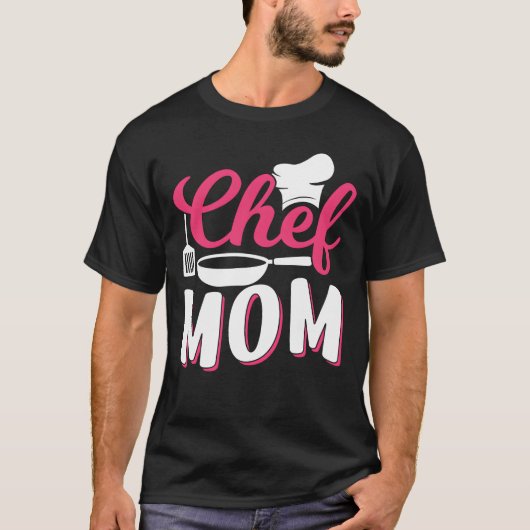 Chef Mam Moeder Mama Kook Retro T-shirt (Voorkant)