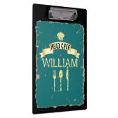 Chef  masculine gepersonaliseerd klembord (Rechts)