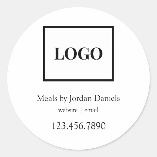Chef Meal Food Business Voeg Logo toe Ronde Sticker (Voorkant)