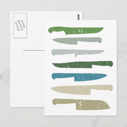 Chef-messen Briefkaart (Voorkant / Achterkant)