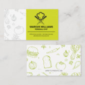 Chef messen en Pet Logo Visitekaartje (Voorkant / Achterkant)