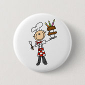 Chef met BIrthday Cake Button (Voorkant)