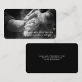 Chef met bloem | restaurant visitekaartje (Voorkant / Achterkant)