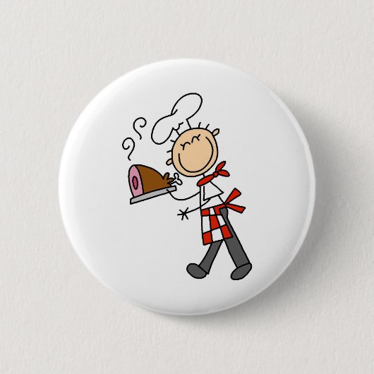 Chef met Button met geblekte ham (Voorkant)