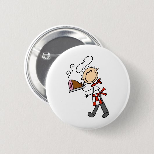 Chef met Button met geblekte ham (Voorkant /achterkant)