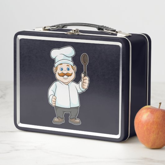 Chef met Chef's pet en soep lepel (In situ)