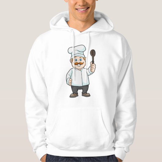 Chef met Chef's pet en soep lepel Hoodie (Voorkant)