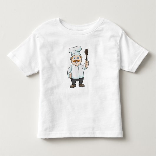 Chef met Chef's pet en soep lepel Kinder Shirts (Voorkant)