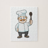 Chef met Chef's pet en soep lepel Legpuzzel (Verticaal)