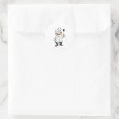 Chef met Chef's pet en soep lepel Ronde Sticker (Tas)