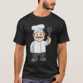 Chef met Chef's pet en soep lepel T-shirt (Voorkant)