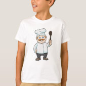 Chef met Chef's pet en soep lepel T-shirt (Voorkant)