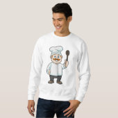 Chef met Chef's pet en soep lepel Trui (Voorkant volledig)