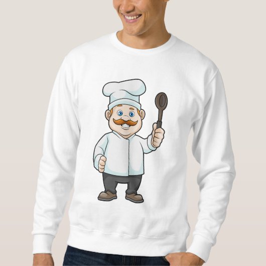 Chef met Chef's pet en soep lepel Trui (Voorkant)