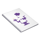 Chef met een kom soep notitieboek (Rechterzijde)