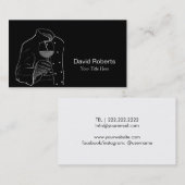 Chef met een wijntoneelcatering visitekaartje (Voorkant / Achterkant)